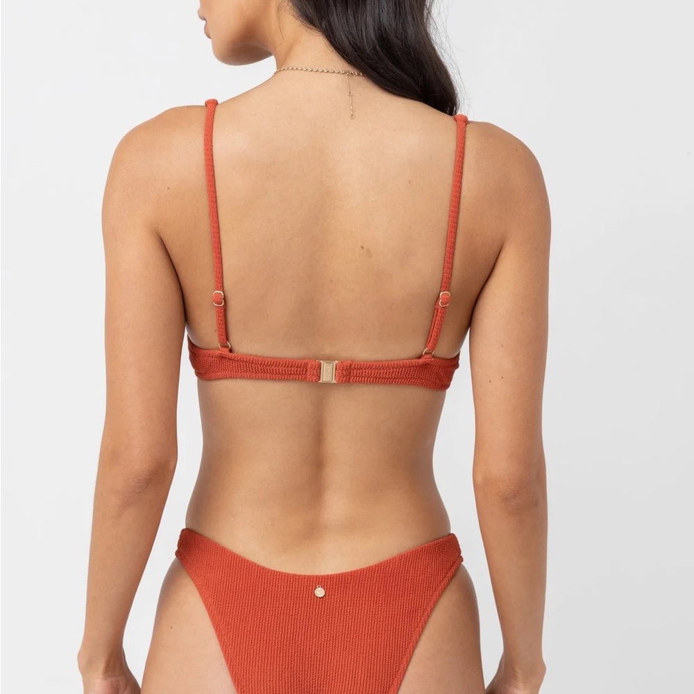 Rhythm Essential Rib Underwire Top Rust - Picture 3 of 5